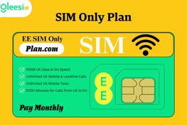 SIM Only Plan | 50GB Data | Free UK-EU Calls | £18+VAT | EE via Plan.com - Gleesim.co.uk