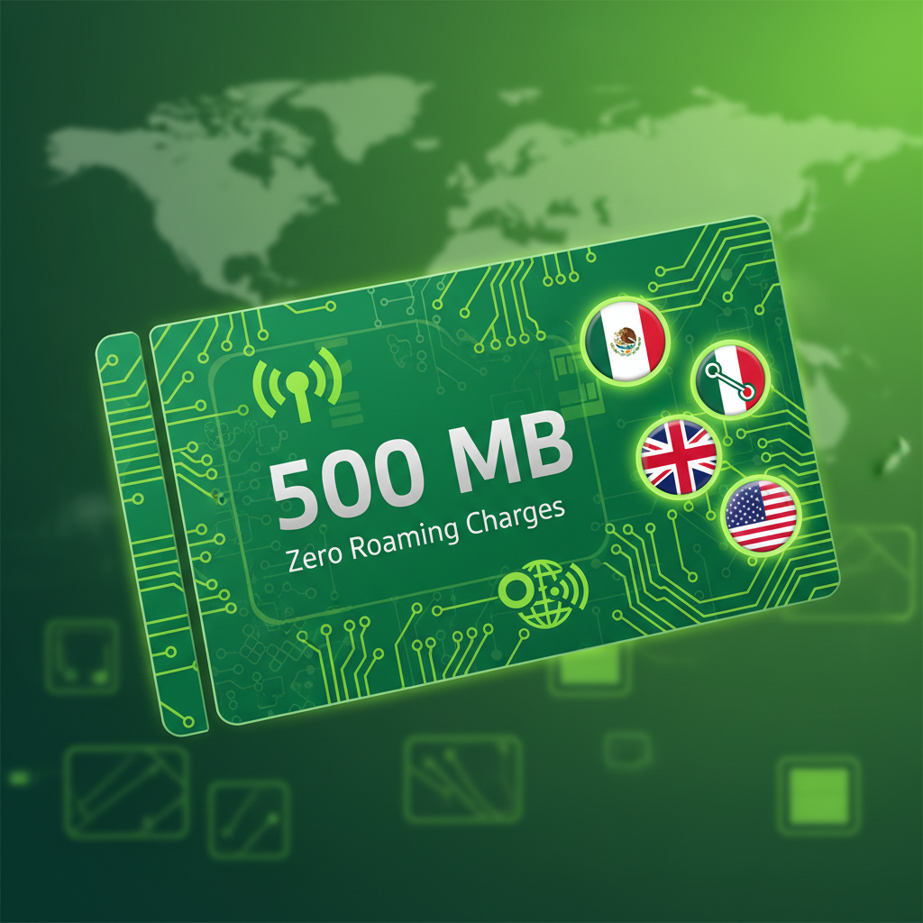 IoT SIM Multi Network 500 MB for UK,USA,Mexico & EU with Zero Roaming Charges IoT SIM Multi Network 500 MB for UK,USA,Mexico & EU with Zero Roaming Charges