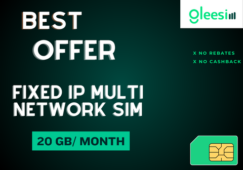 5G FIXED IP MULTI NETWORK SIM( Vodafone, EE, Three)-20 GB