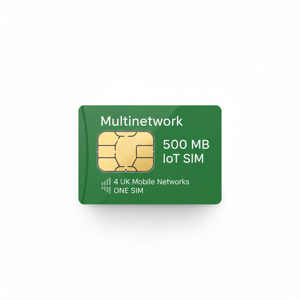 Multi-Network IoT SIM 500MB for Drones, Agriculture & GPS Tracking UK EU 500 MB Multinetwork Sim with 4 UK mobile operators Ideal for Drones, Agri tech & Agri GPS tracking