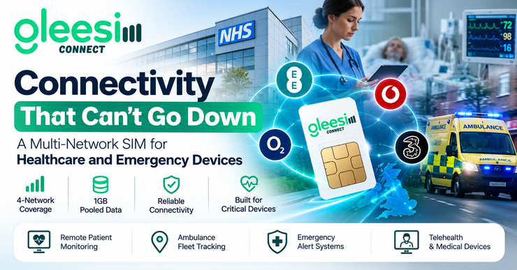 GleeSim multi-network IoT SIM for NHS healthcare and emergency services