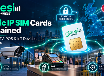 GleeSim static IP SIM card for CCTV, POS and IoT remote access