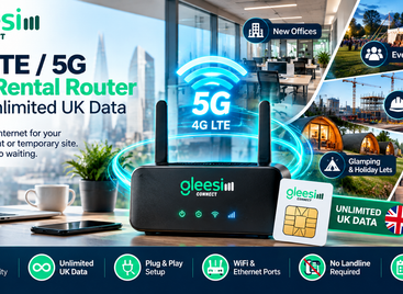 GleeSim WiFi rental router plug and play setup with 4G 5G connectivity