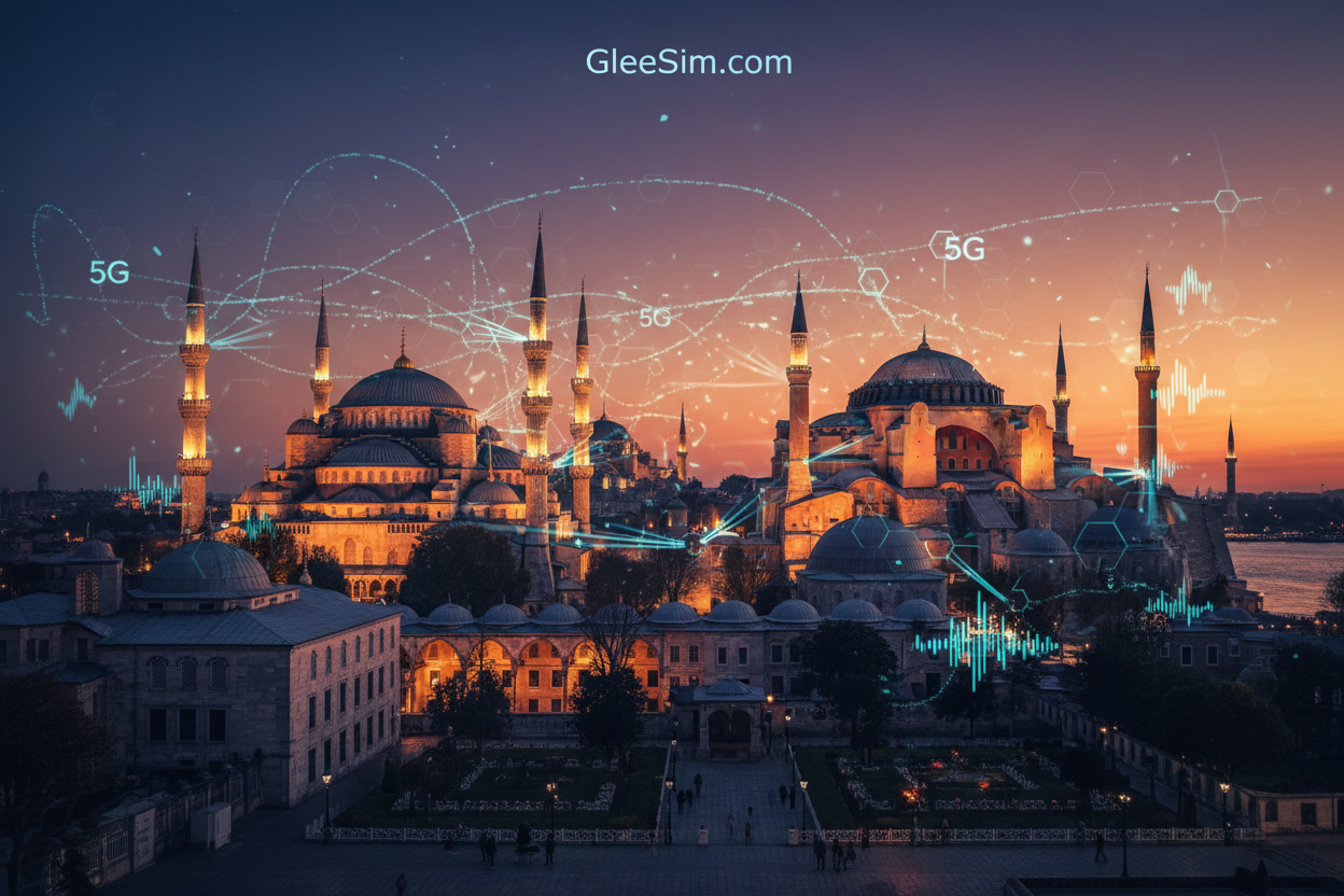 Free Travel eSIM for Turkey/ Turkiye, Bluemosque, Haga sogia, Istanbul, bodrum, GleeSim travel eSIM
