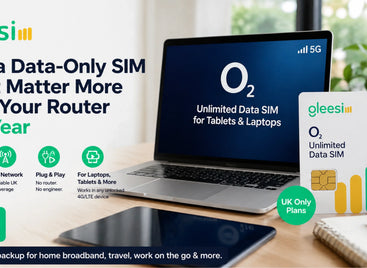 GleeSim O2 unlimited data-only SIM for laptops and tablets 
