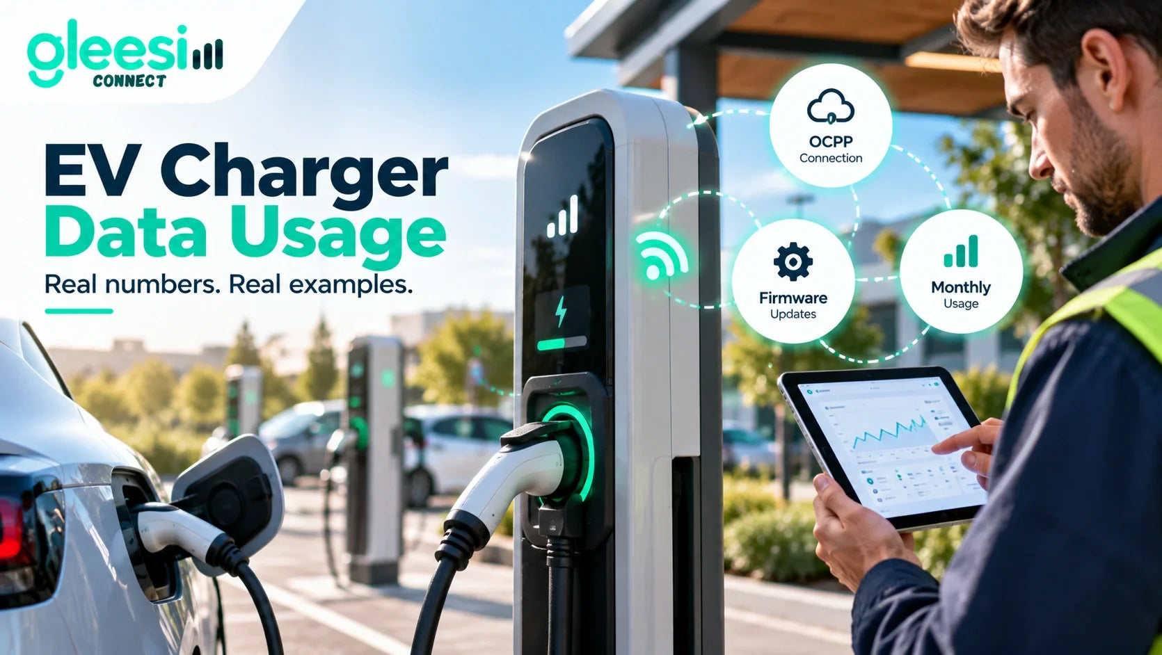 How much data does an EV charger use — monthly MB on a UK charge point IoT SIM
