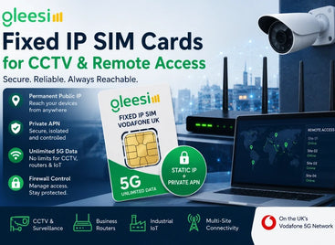 Vodafone UK fixed IP SIM for CCTV, remote access and business IoT