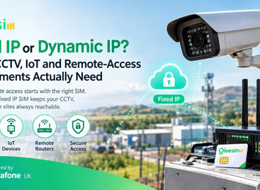 GleeSim fixed IP SIM for CCTV, IoT and remote access