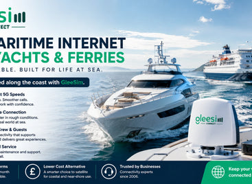 GleeSim 5G maritime internet for yachts and ferries with fast coastal connectivity 