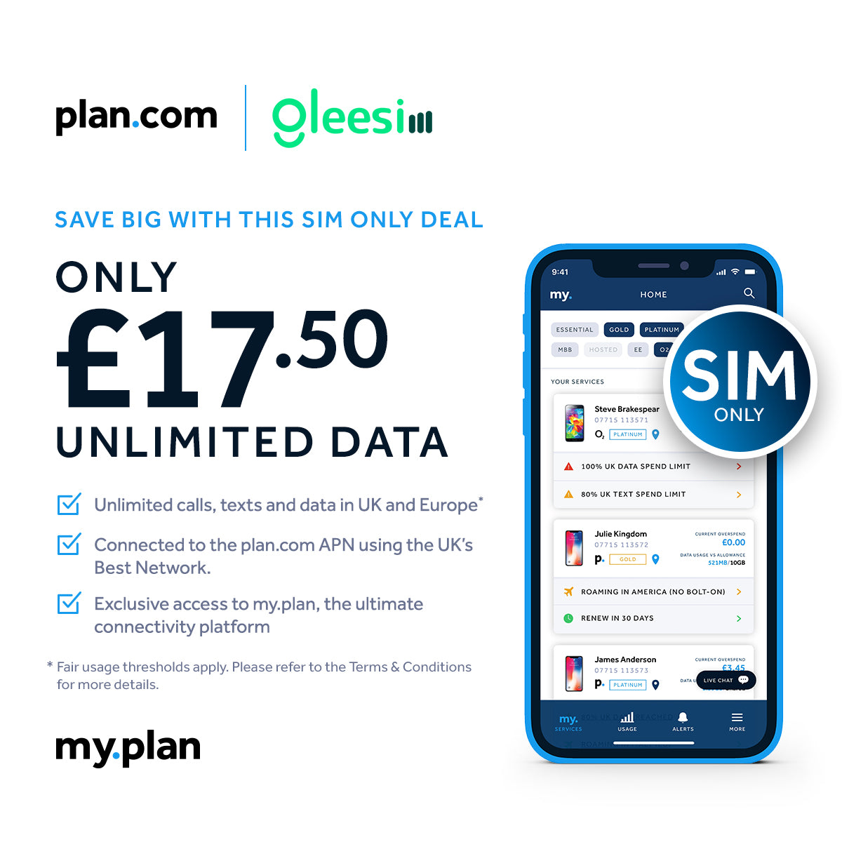 Business SIM‑Only Plan with EE - Gleesim.co.uk