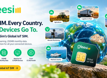 GleeSim Global IoT SIM with multi-country roaming for connected business devices