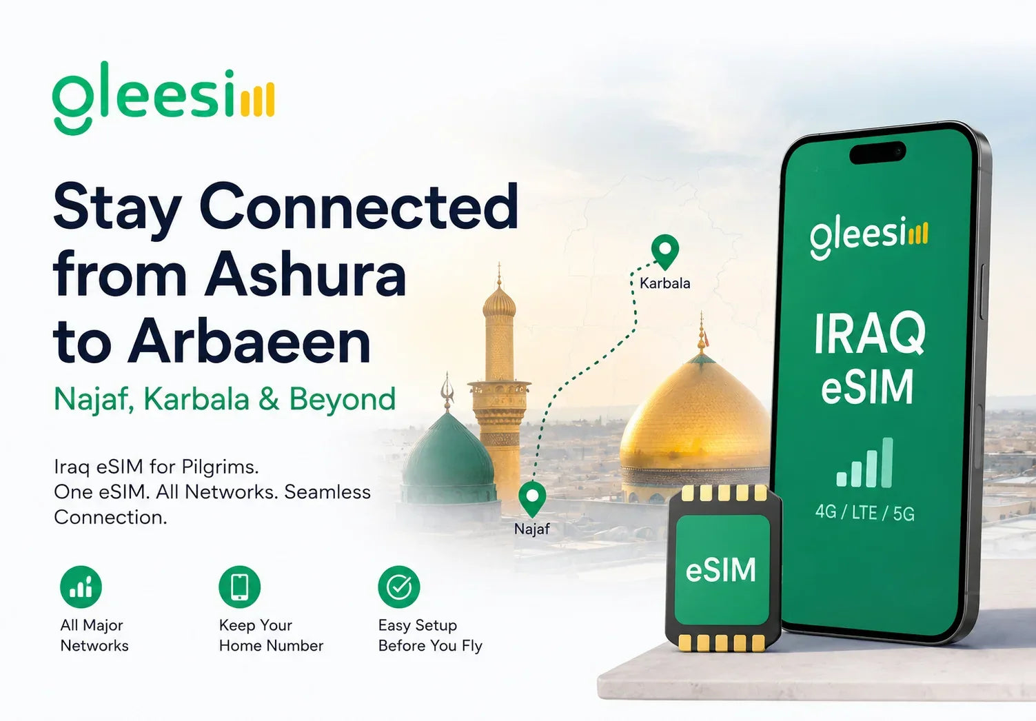 Ashura to Arbaeen: How GleeSim Keeps Pilgrims Connected Across Karbala, Najaf, and Beyond - Gleesim.co.uk