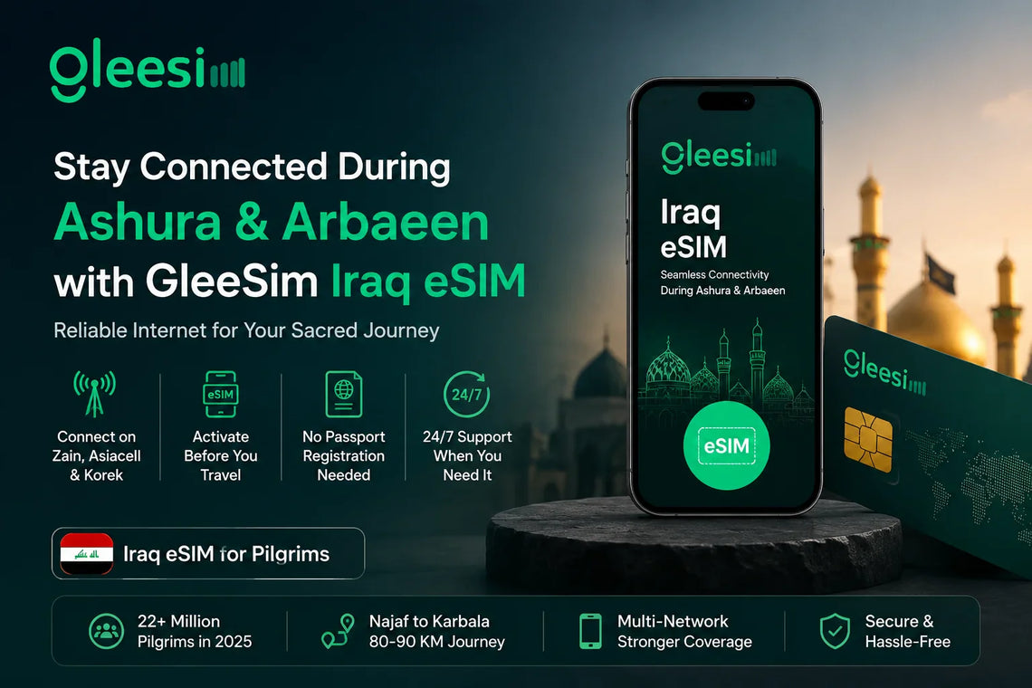 Internet During Ashurah and Arbaeen Why GleeSim Iraq eSIM Is Essential for Pilgrims