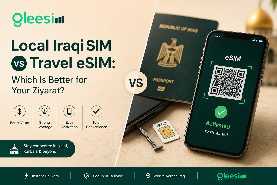 Local Iraqi SIM vs Travel eSIM: Which Is Better for Your Ziyarat? - Gleesim.co.uk