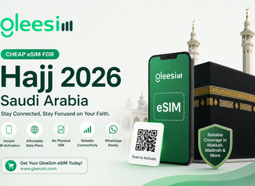 Cheap eSIM for Hajj 2026 Saudi Arabia | Affordable Instant GleeSIM Travel Data