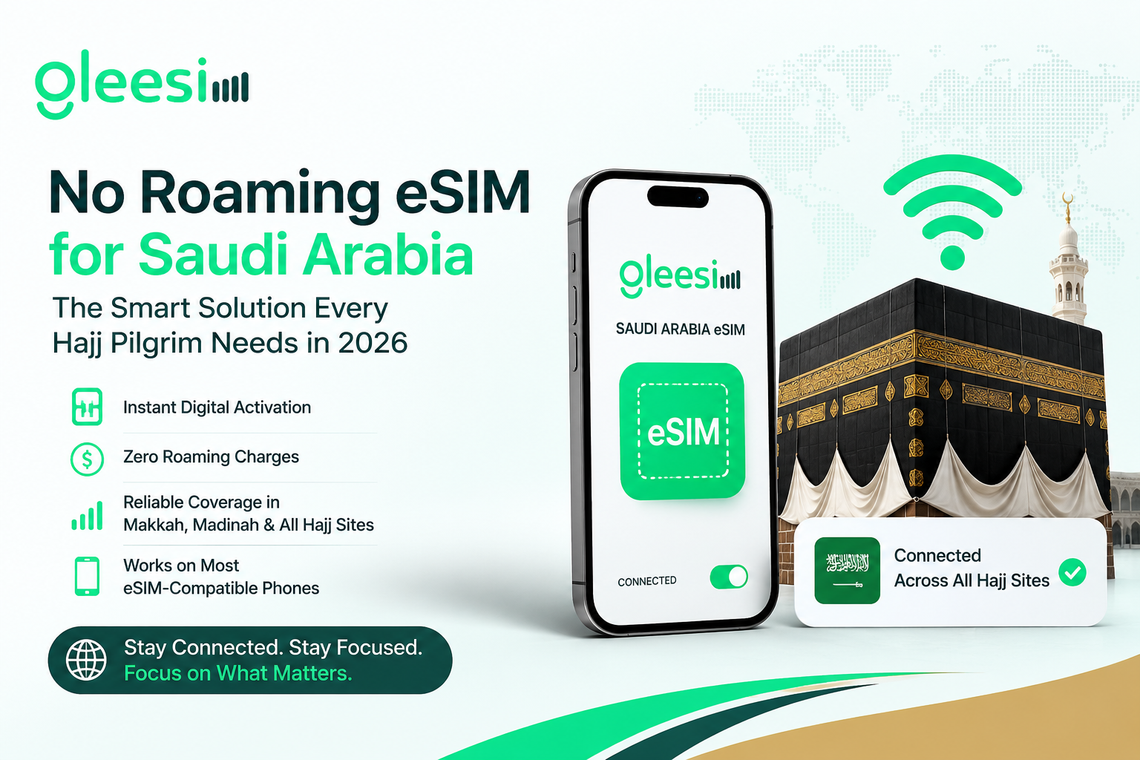 No Roaming eSIM for Saudi Arabia: The Smart Hajj Connectivity Solution Pilgrims Need in 2026 - Gleesim.co.uk