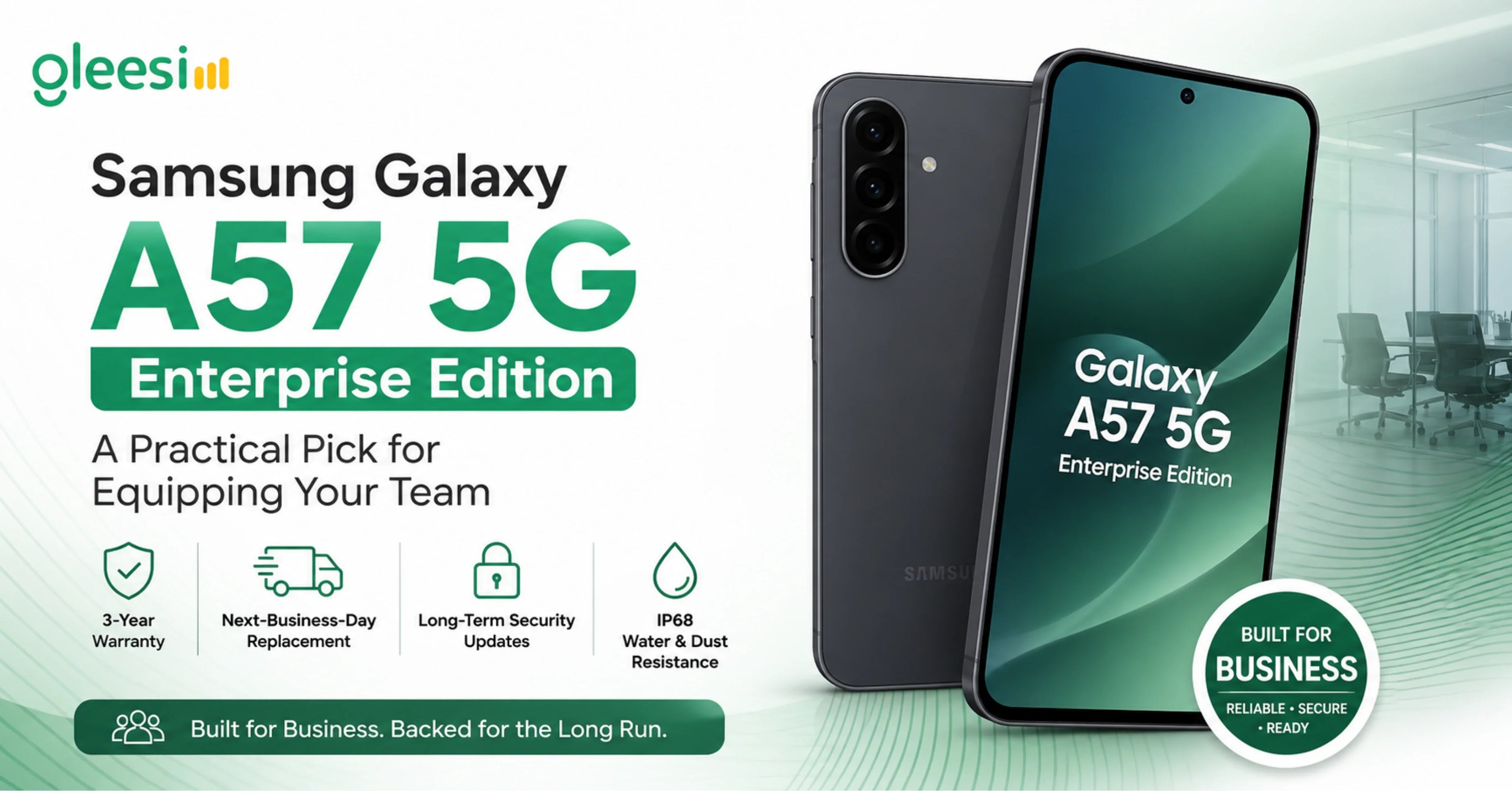 Samsung Galaxy A57 5G Enterprise Edition business smartphone for team deployment 