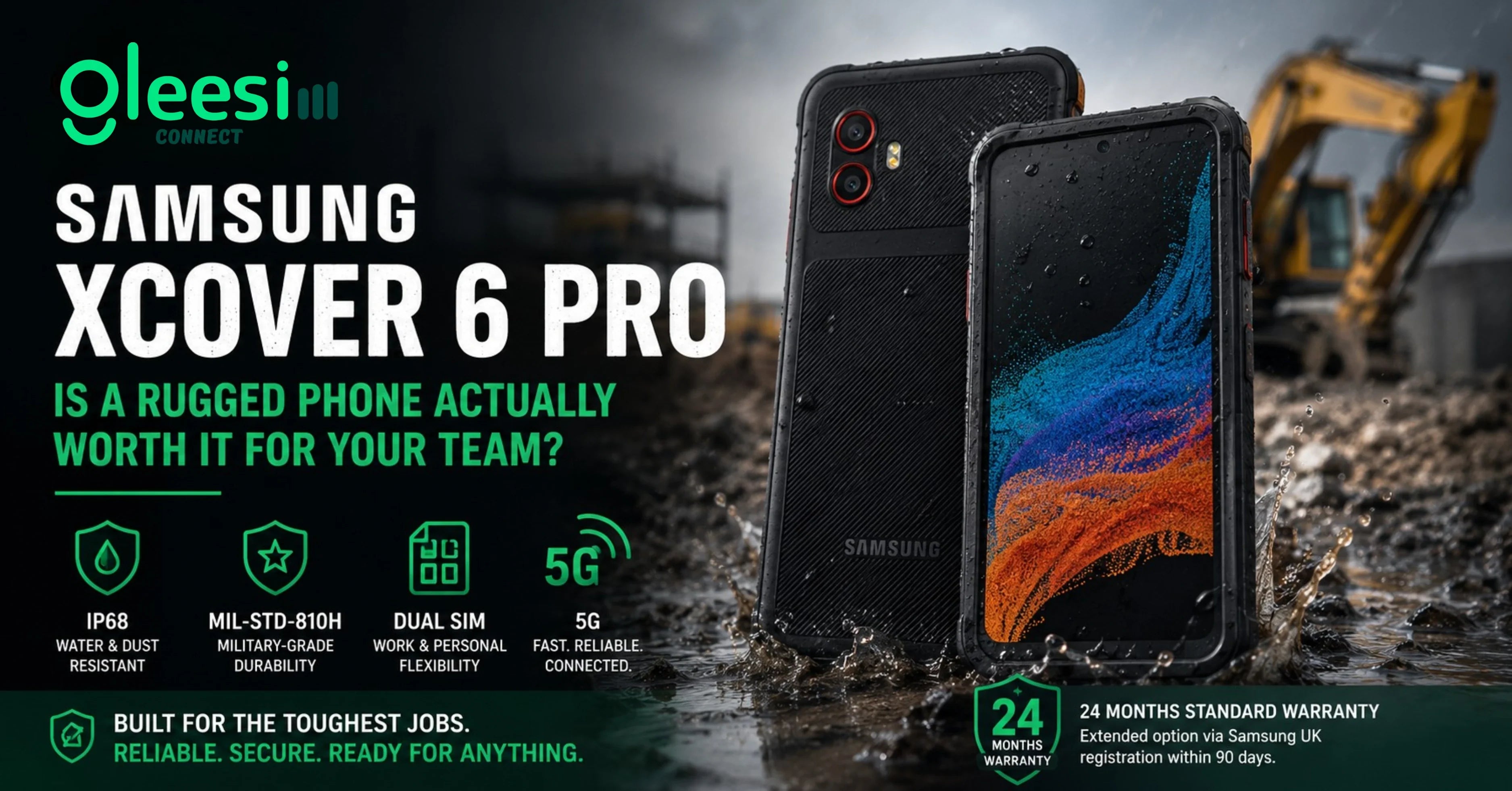 GleeSim Samsung XCover 6 Pro rugged phone for business teams