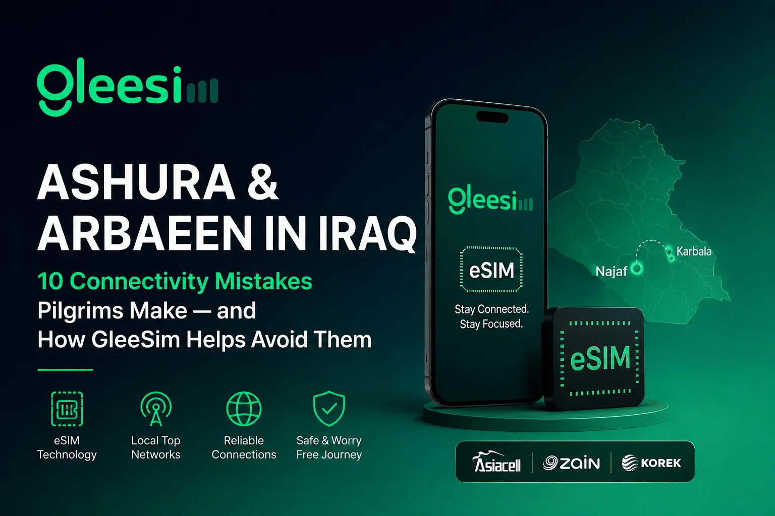 ASHURA & ARBAEEN IN IRAQ 10 Connectivity Mistakes Pilgrims Make — and How GleeSim Helps Avoid Them