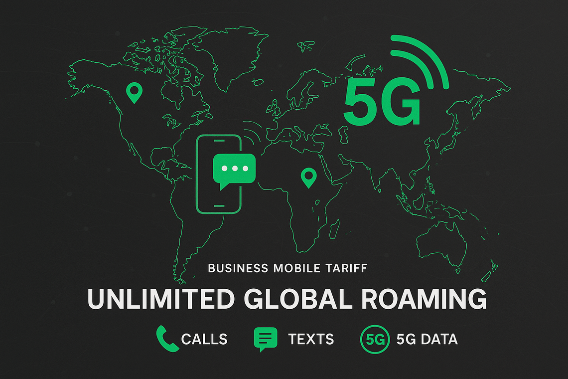 Gleesim.co.uk Business Mobile Tariff: Unlimited Global Roaming, Calls, Texts, and 5G Data for £65 a Month