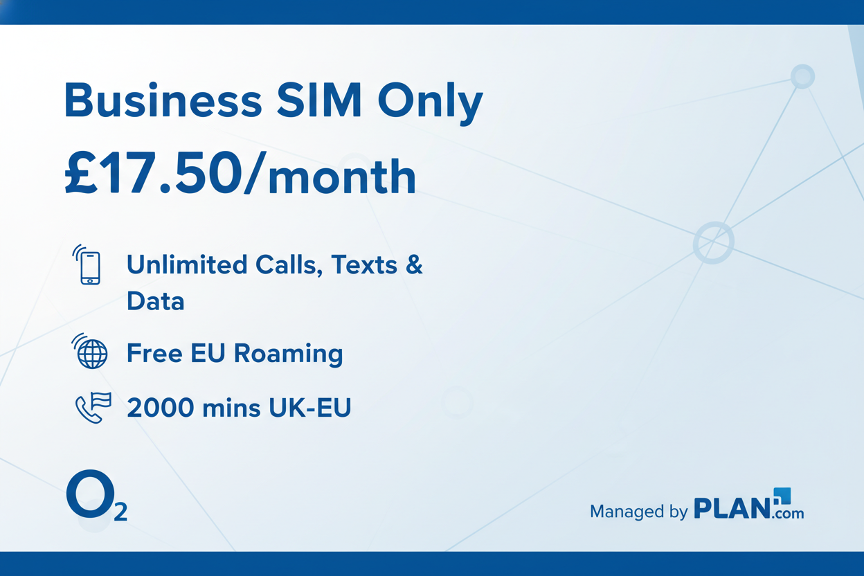 Unlimited SIM-Only Deal UK | 17.50 a month on O2 with Free EU Roaming | GleeSIM
