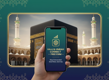 Free eSIM for Saudi Arabia works seamlessly with NUSUK APP