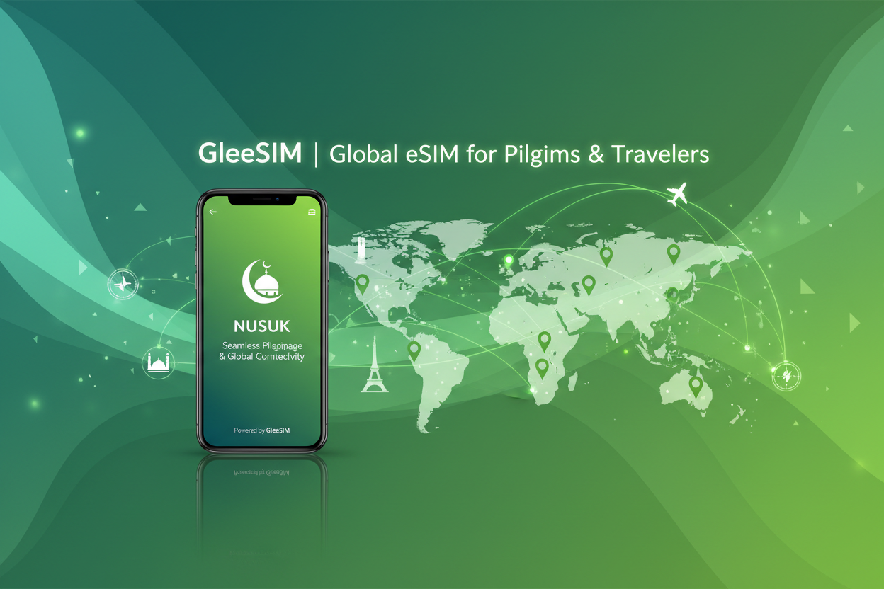 Free Hajj Travel eSIM works with NUSUK APP & beyond-GleeSIM.com - Gleesim.co.uk