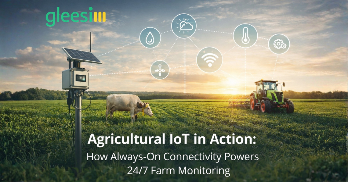 Agricultural IoT in Action: How Always-On Connectivity Powers 24/7 Farm Monitoring - Gleesim.co.uk