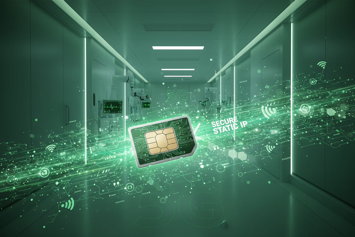 Healthcare IoT SIM with Fixed IP | 5G Medical Device Connectivity UK | GleeSIM