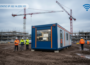 Construction Site 5G Internet UK: Portable Static IP Routers & Static IP SIMs