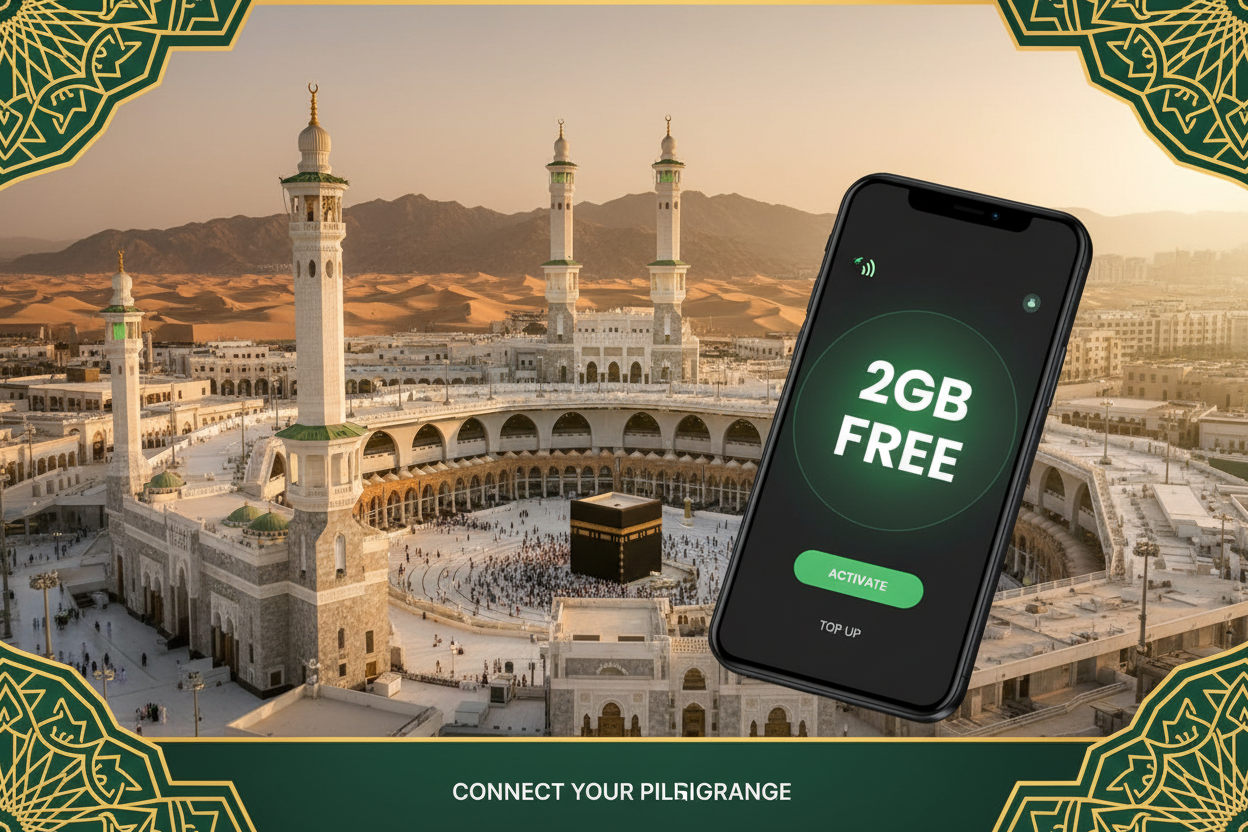 Free Hajj Travel eSIM for Hajj and Umrah Pilgrims - Gleesim.co.uk