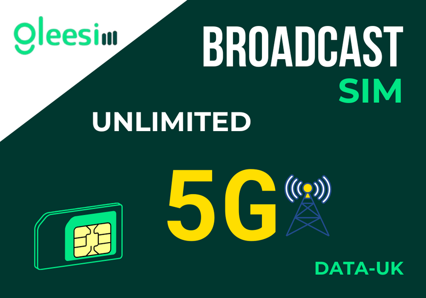 Broadcast Sim Unlimited 5G Data-UK