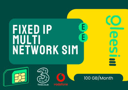 FIXED IP MULTI NETWORK SIM( Vodafone, EE, Three)/100 GB