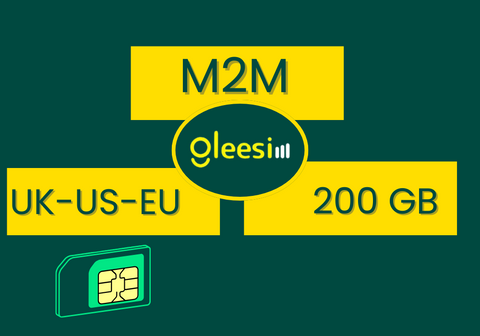 EE M2M sim/UK / US/ EU/200 GB