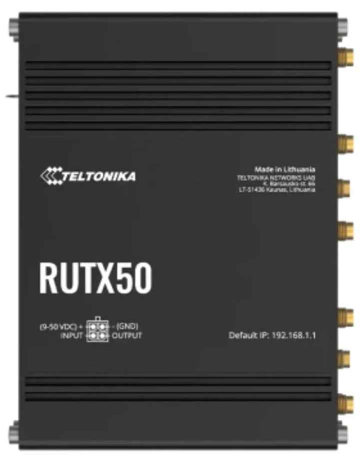 Teltonika RUTX50 5G Router – Industrial Dual SIM Router for Hippie Vans with Wi-Fi 5 & Gigabit Ethernet | £399