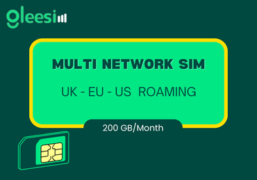 Multinet sim UK/EU/US Roaming/200 GB