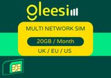 20GB Fixed IP 5G Multi Network Sim For UK,EU,US