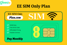 Tylko plan SIM | 30 GB danych | Darmowe połączenia między Wielką Brytanią a UE | 17 GBP + VAT | EE przez Plan.com