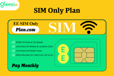 SIM Only Plan | 50GB Data | Free UK-EU Calls | £18+VAT | EE via Plan.com