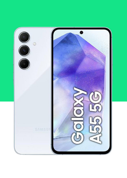 Samsung Galaxy A55 – 128GB 5G | Unlimited Data | £33+VAT | O2 via Plan.com