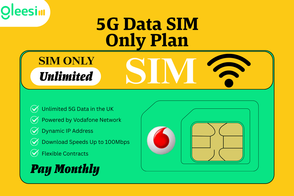Unlimited 5G Data SIM-Only Plan | Vodafone Network – Gleesim UK ...