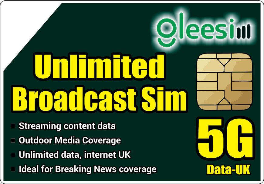 Broadcast Sim Unlimited 5G Data-UK