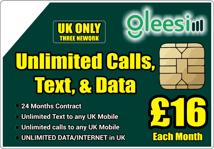 Unlimited Calls, Text, & Data - UK ONLY- THREE NETWORK