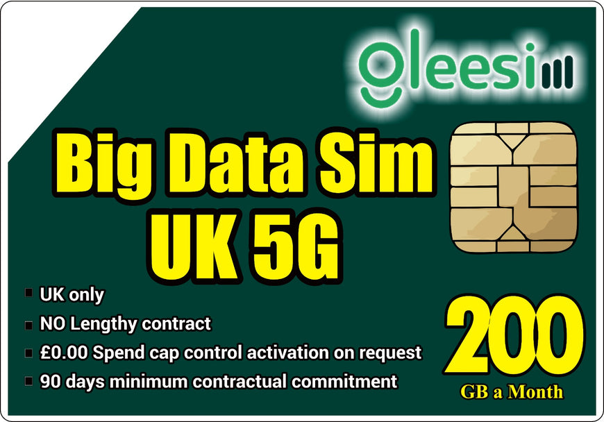 200GB Big Data SIM UK - 5G | Unlimited High-Speed Internet