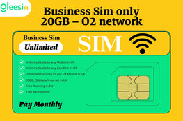 Business SIM Only – O2 Network | 20GB 5G Data + Unlimited Calls & Texts
