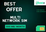 Multinet sim UK/EU/US Roaming/500 MB