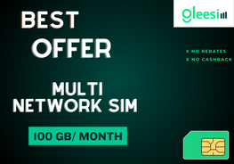 Fixed IP Multi network sim UK/EU/US/100GB