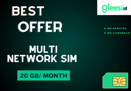 20 GB Multinetwork Sim For UK,EU,US Roaming 5G