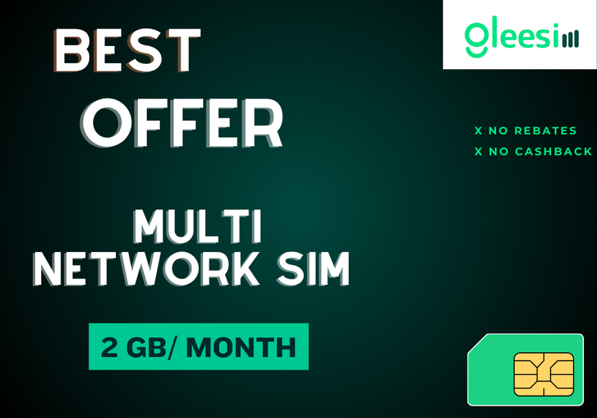 Multinet sim UK/EU/US Roaming/2GB