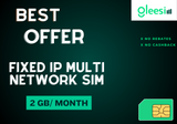 FIXED IP MULTI NETWORK SIM( Vodafone, EE, Three)/2GB